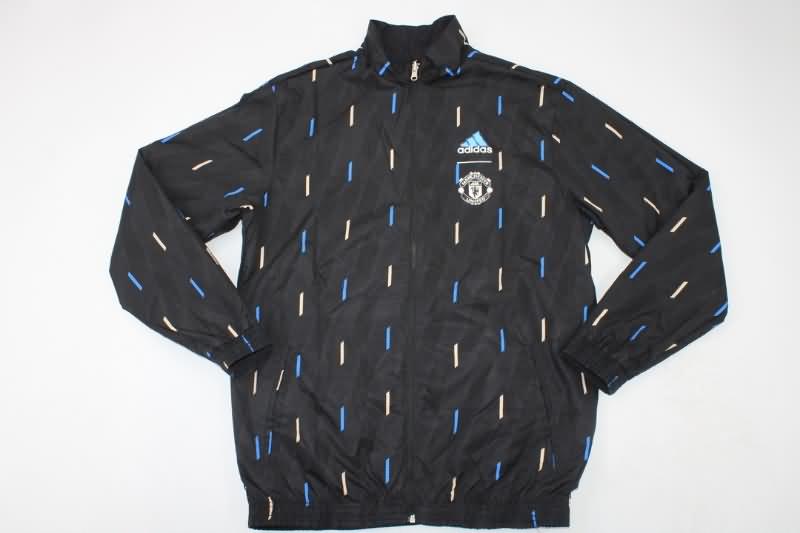 AAA Quality Manchester United 22/23 Black Reversible Soccer Windbreaker