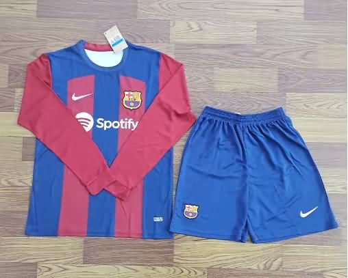 Barcelona 23/24 Home Long Sleeve Soccer Jersey