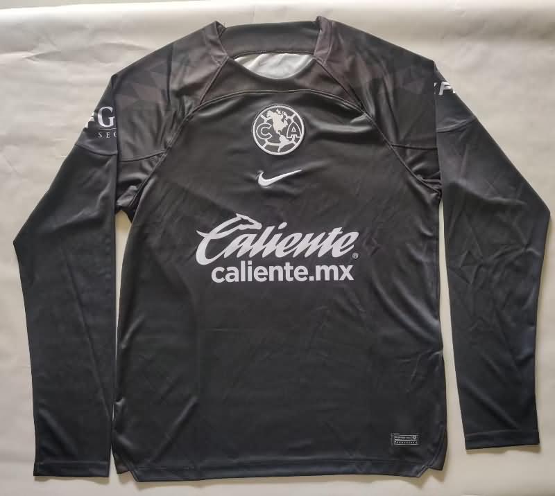 AAA Quality Club America 23/24 Goalkeeper Black Long Sleeve Soccer Jersey