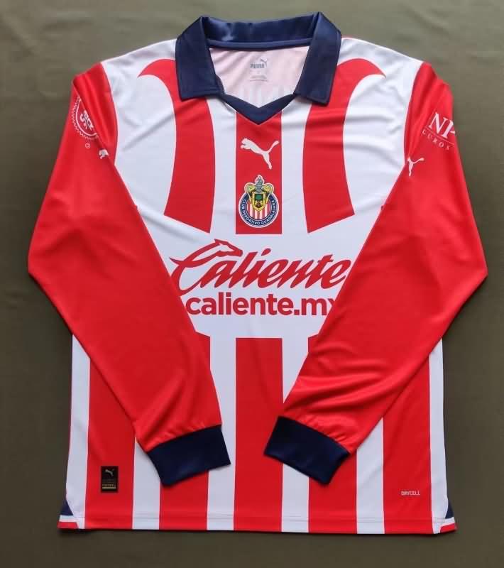 AAA Quality Guadalajara Chivas 23/24 Home Long Sleeve Soccer Jersey