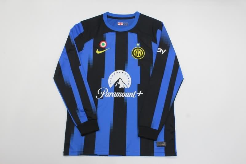 AAA Quality Inter Milan 23/24 Home Long Sleeve Soccer Jersey