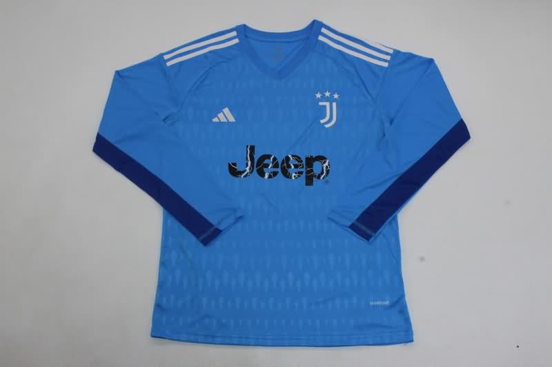 AAA Quality Juventus 23/24 Goalkeeper Blue Long Sleeve Soccer Jersey