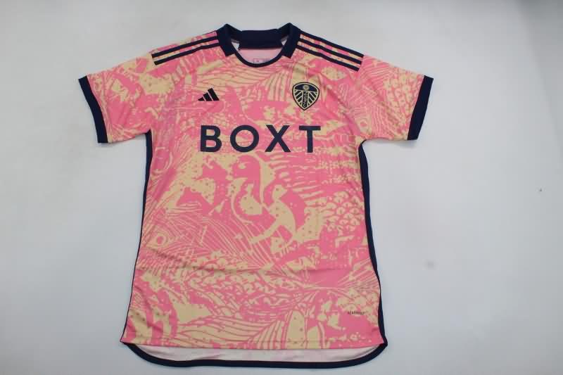 AAA Quality Leeds United 23/24 Pink Soccer Jersey