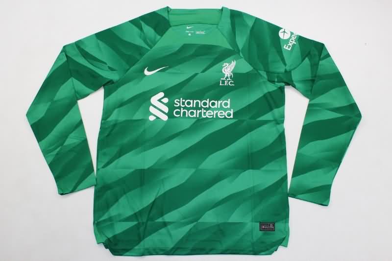 AAA Quality Liverpool 23/24 Goalkeeper Green Long Sleeve Soccer Jersey
