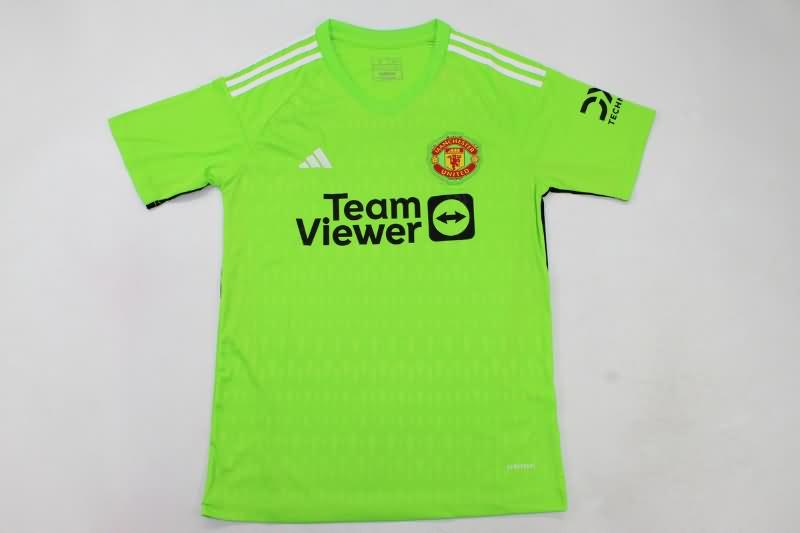 AAA Quality Manchester United 23/24 Goalkeeper Green Soccer Jersey