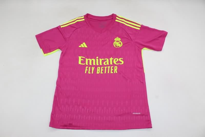 AAA Quality Real Madrid 23/24 Goalkeeper Pink Soccer Jersey
