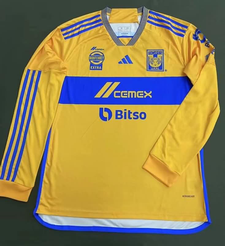 AAA Quality Tigres Uanl 23/24 Home Long Sleeve Soccer Jersey
