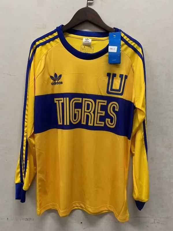 AAA Quality Tigres Uanl 2023 Yellow Retro Long Sleeve Soccer Jersey
