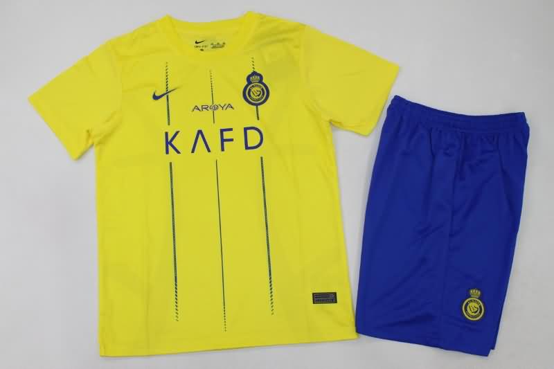 Kids Al Nassr FC 23/24 Home Soccer Jersey And Shorts