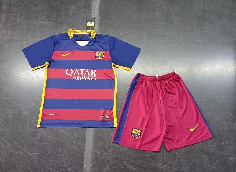 Kids Barcelona 2015/16 Home Soccer Jersey And Shorts