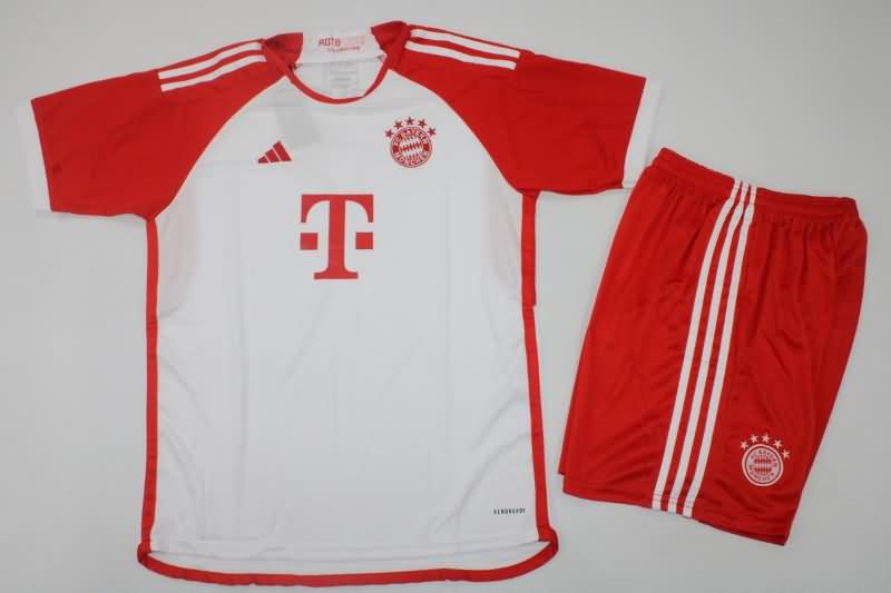 Kids Bayern Munich 23/24 Home Soccer Jersey And Shorts