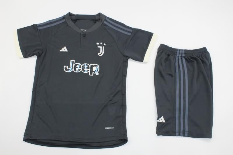 Kids Juventus 23/24 Third Soccer Jersey And Shorts