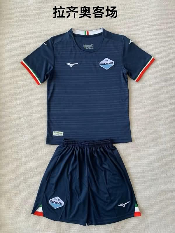 Kids Lazio 23/24 Away Soccer Jersey And Shorts