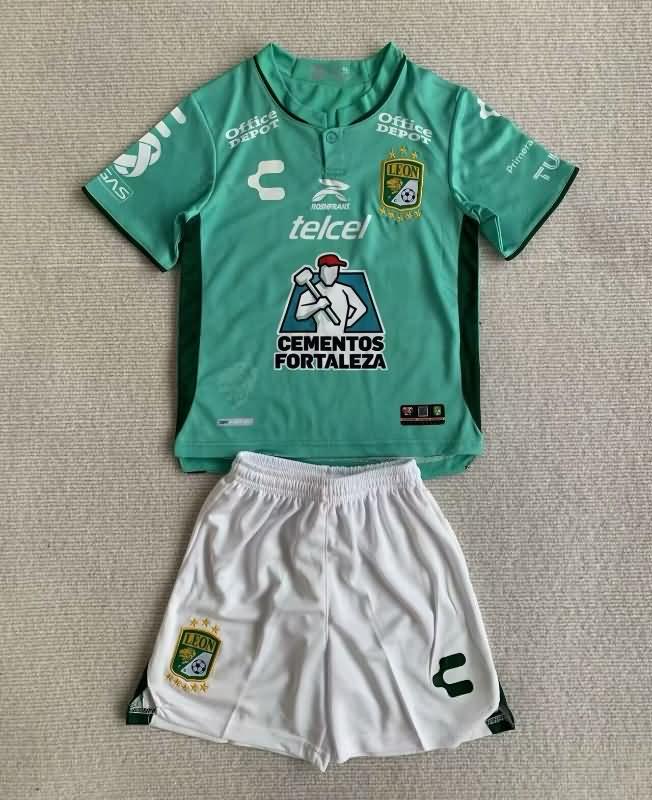 Kids Leon 23/24 Home Soccer Jersey And Shorts