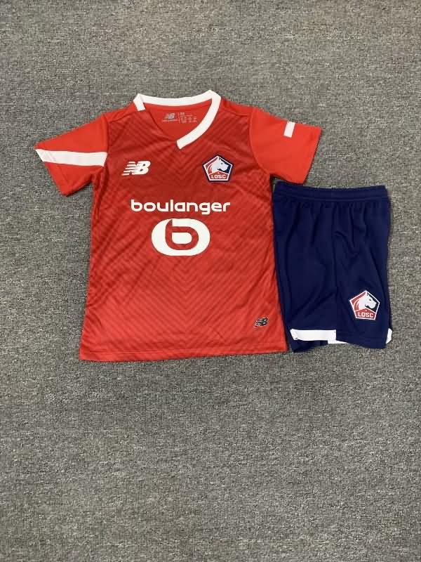 Kids Lille 23/24 Home Soccer Jersey And Shorts