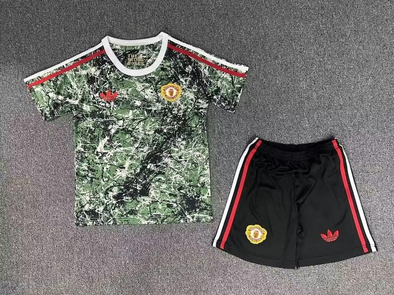 Kids Manchester United 23/24 Special Soccer Jersey And Shorts