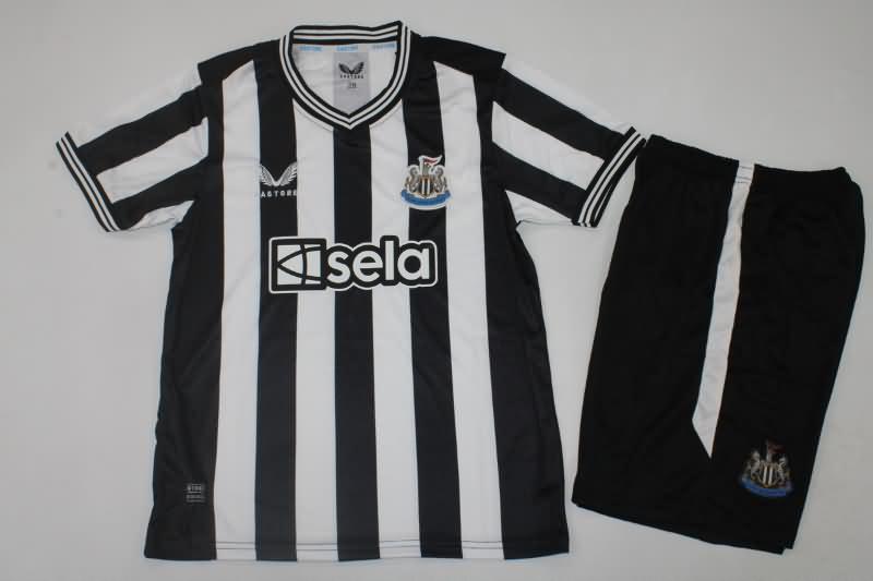 Kids Newcastle United 23/24 Home Soccer Jersey And Shorts