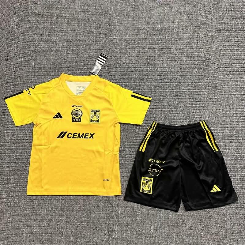 Kids Tigres UANL 23/24 Training Soccer Jersey And Shorts 02