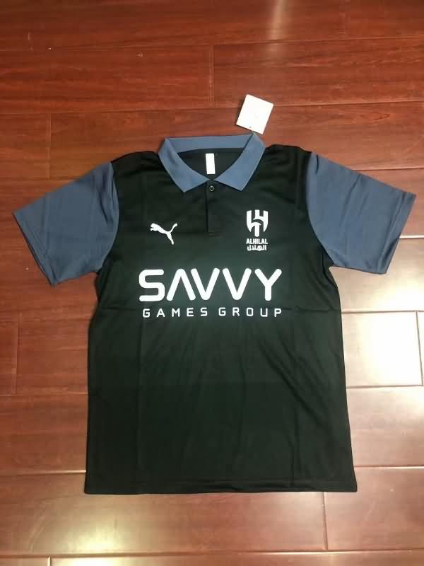 AAA Quality Al Hilal 23/24 Black Polo Soccer T-Shirt