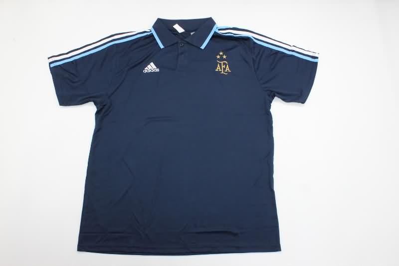 AAA Quality Argentina 2023 Dark Blue Polo Soccer T-Shirt