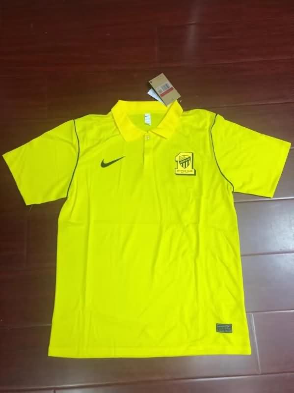 AAA Quality Ittihad 23/24 Yellow Polo Soccer T-Shirt