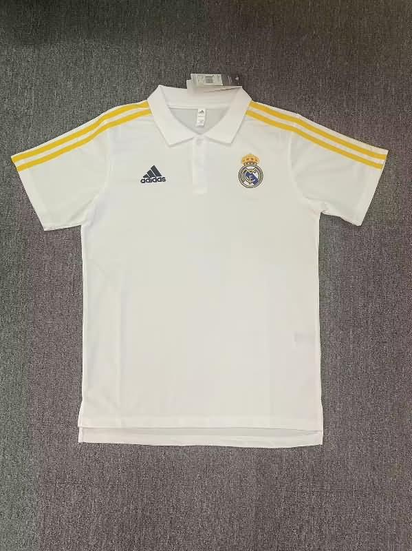 AAA Quality Real Madrid 23/24 White Polo Soccer T-Shirt 02