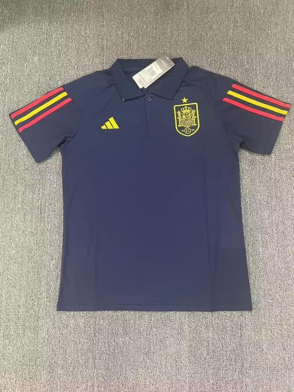 AAA Quality Spain 23/24 Dark Blue Polo Soccer T-Shirt