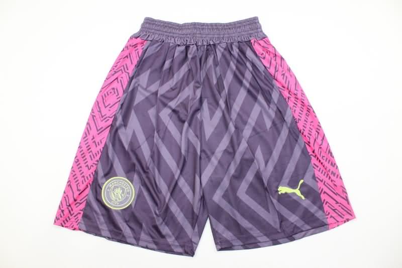 AAA Quality Manchester City 23/24 Goalkeeper Purples Soccer Shorts