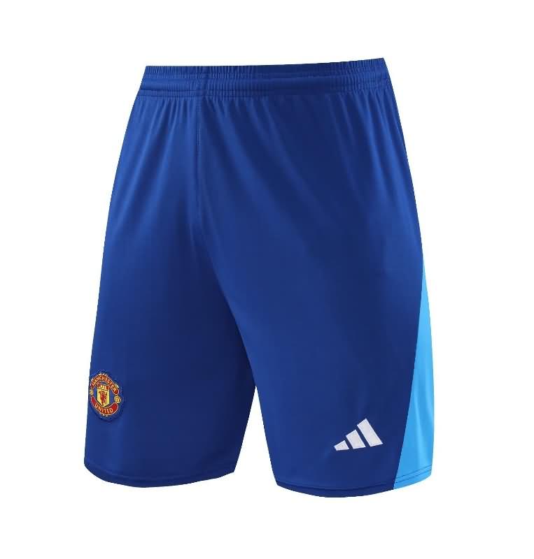 AAA Quality Manchester United 23/24 Goalkeeper Blue Soccer Shorts
