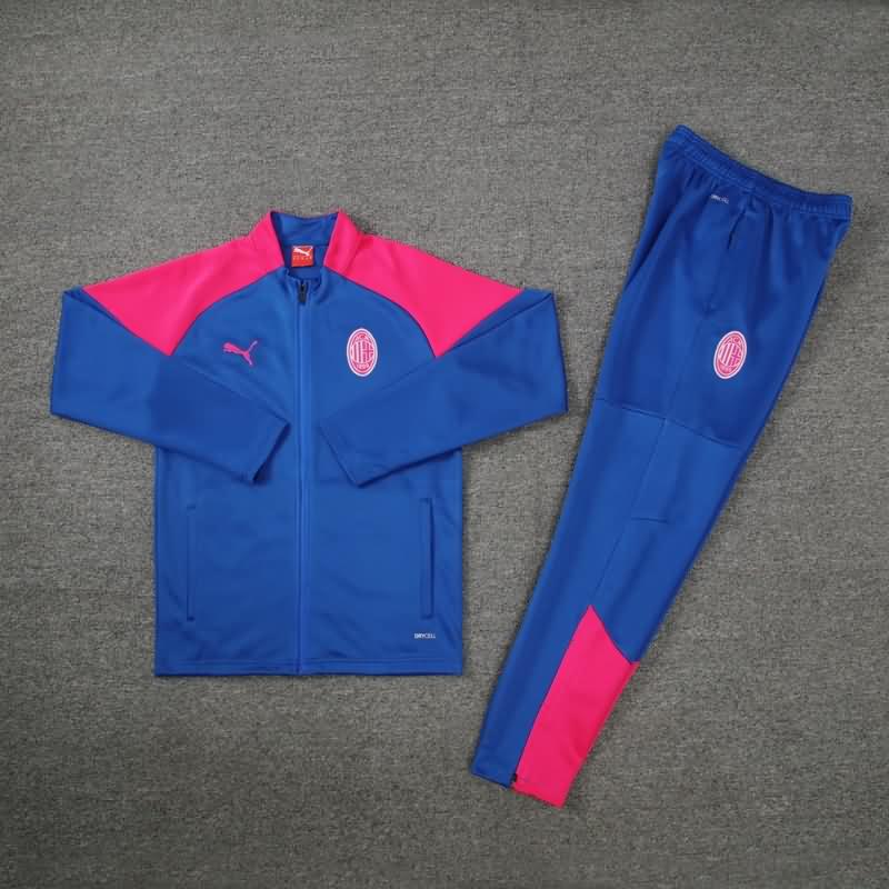 AAA Quality AC Milan 23/24 Blue Soccer Tracksuit