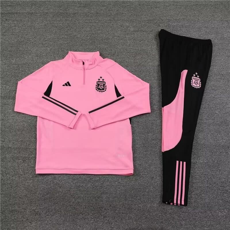 AAA Quality Argentina 23/24 Pink Soccer Tracksuit