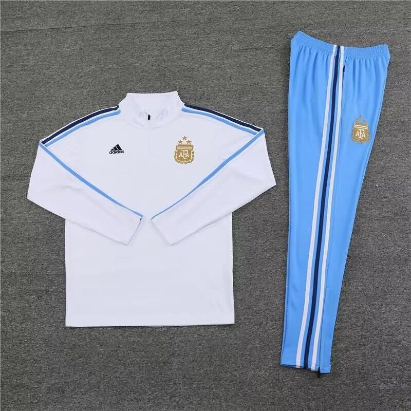 AAA Quality Argentina 2023 White Soccer Tracksuit 02