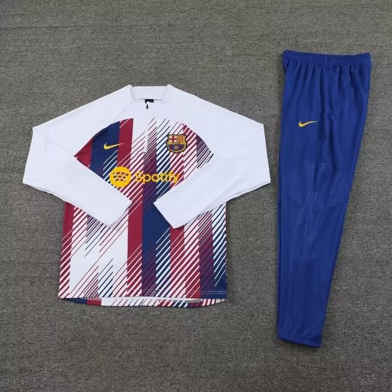 AAA Quality Barcelona 23/24 White Soccer Tracksuit