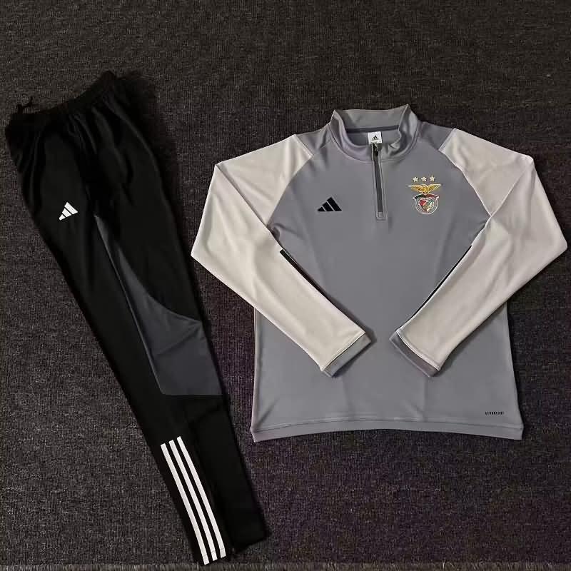 AAA Quality Benfica 23/24 Grey Soccer Tracksuit