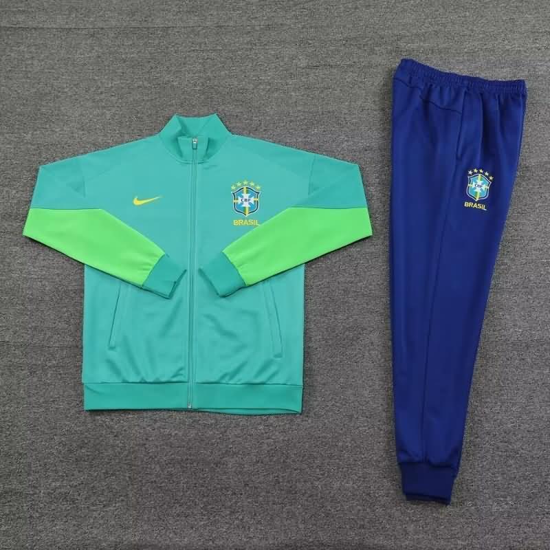 AAA Quality Brazil 2023/24 Green Soccer Tracksuit