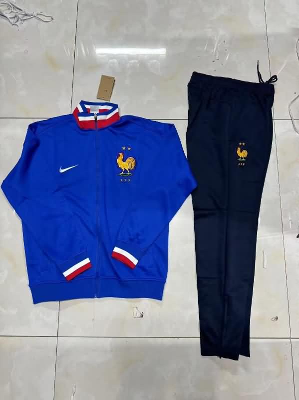 AAA Quality France 2024 Blue Soccer Tracksuit