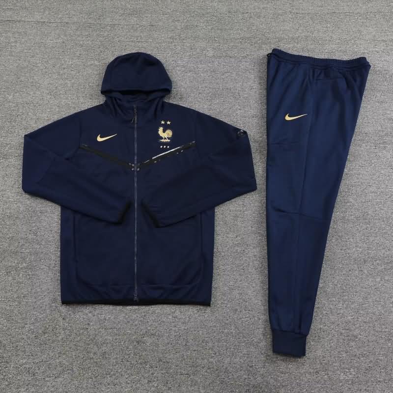 AAA Quality France 2023 Dark Blue Soccer Tracksuit