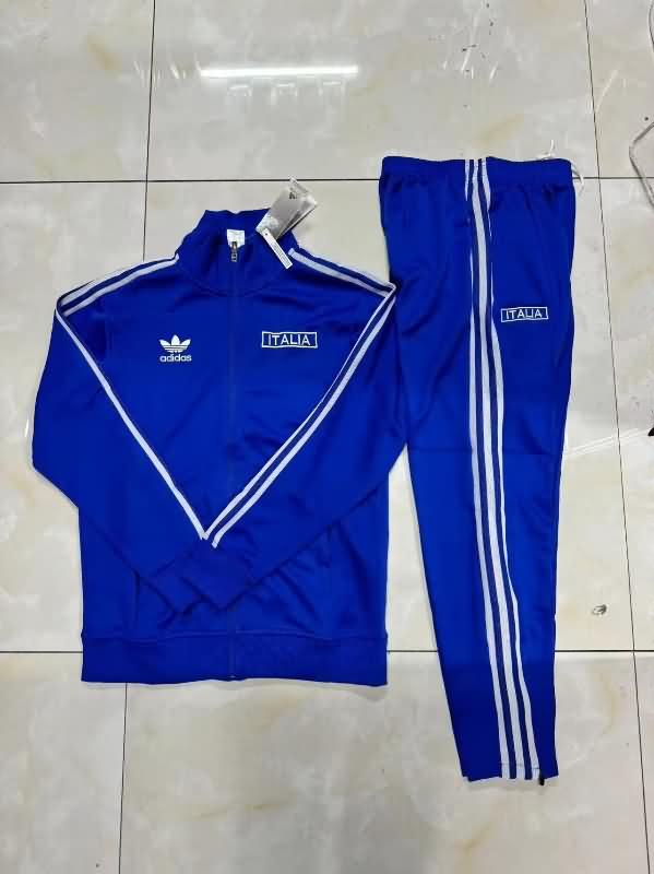 AAA Quality Italy 2024 Blue Soccer Tracksuit