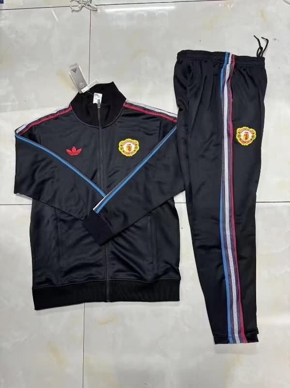 AAA Quality Manchester United 23/24 Black Soccer Tracksuit 04
