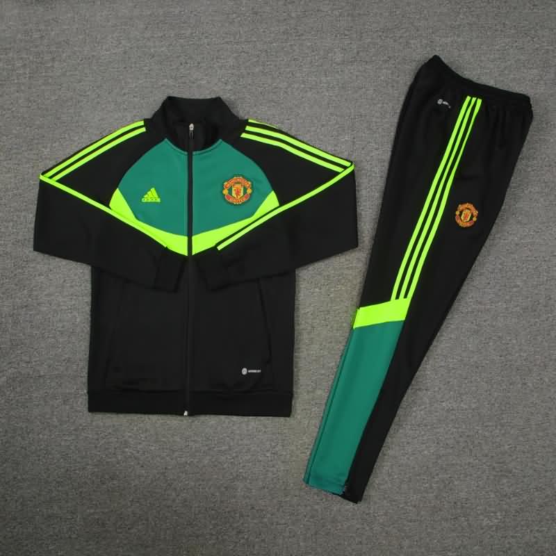 AAA Quality Manchester United 23/24 Black Soccer Tracksuit 05