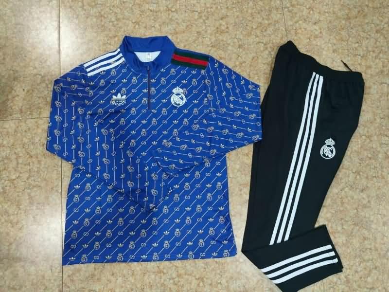 AAA Quality Real Madrid 23/24 Blue Soccer Tracksuit 04