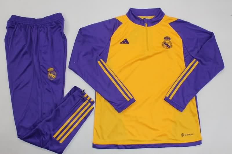 AAA Quality Real Madrid 23/24 Yellow Soccer Tracksuit