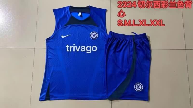AAA Quality Chelsea 23/24 Blue Soccer Training Sets 04