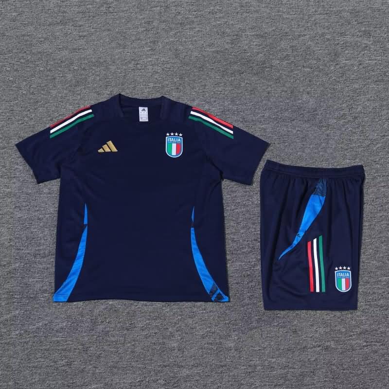 AAA Quality Italy 2024 Dark Blue Soccer Training Sets