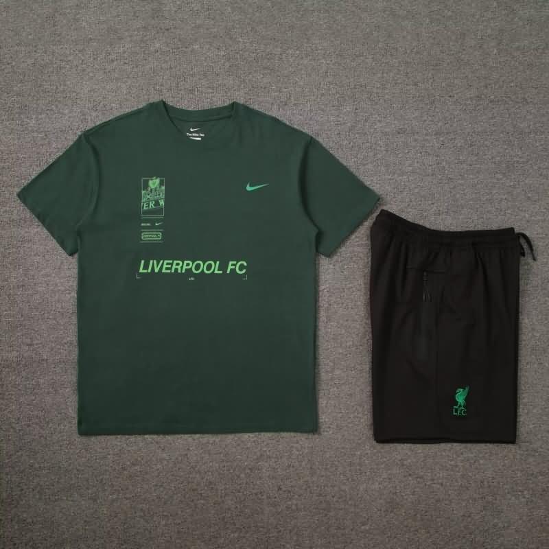 AAA Quality Liverpool 23/24 Green Soccer Training Sets 03
