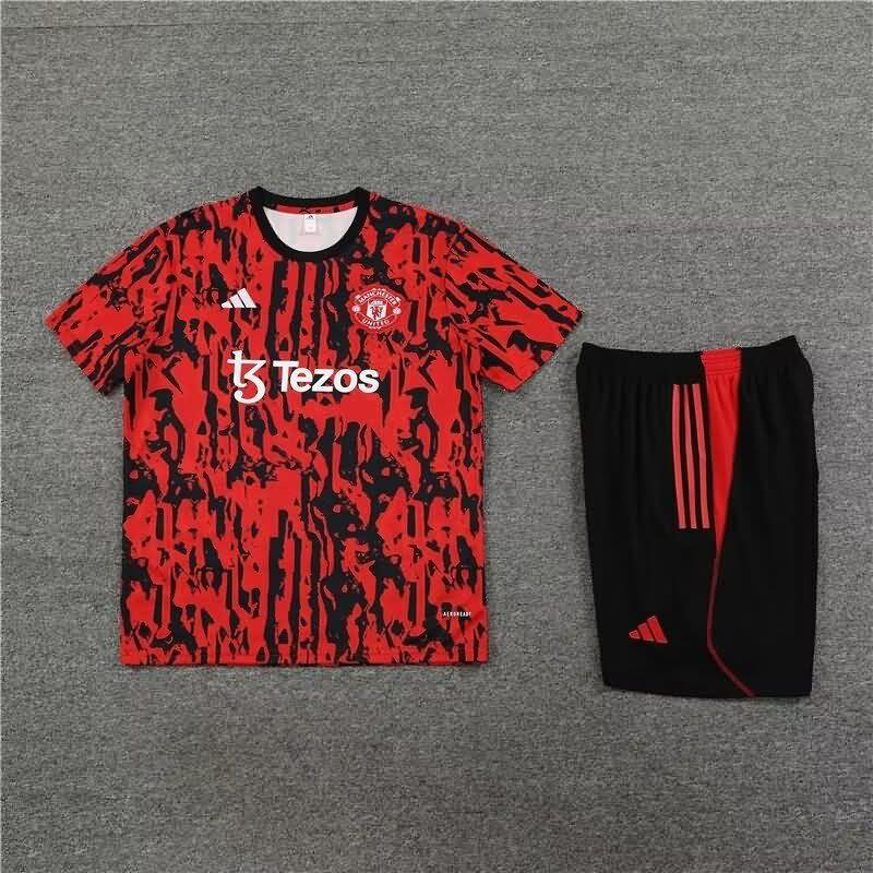 AAA Quality Manchester United 23/24 Red Soccer Training Sets
