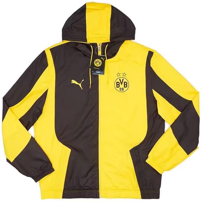 AAA Quality Dortmund 23/24 Yellow Soccer Windbreaker