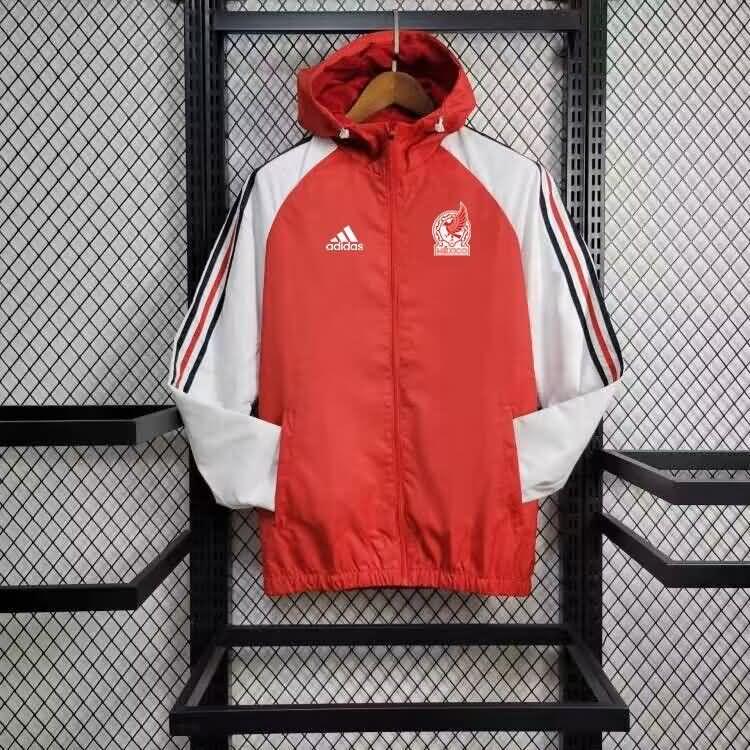 AAA Quality Mexico 2024 Red Soccer Windbreaker