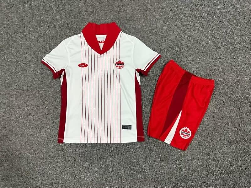 Kids Canada 2024 Copa America Away Soccer Jersey And Shorts