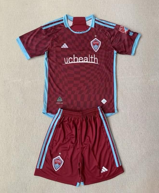 Kids Colorado Rapids 2024 Home Soccer Jersey And Shorts